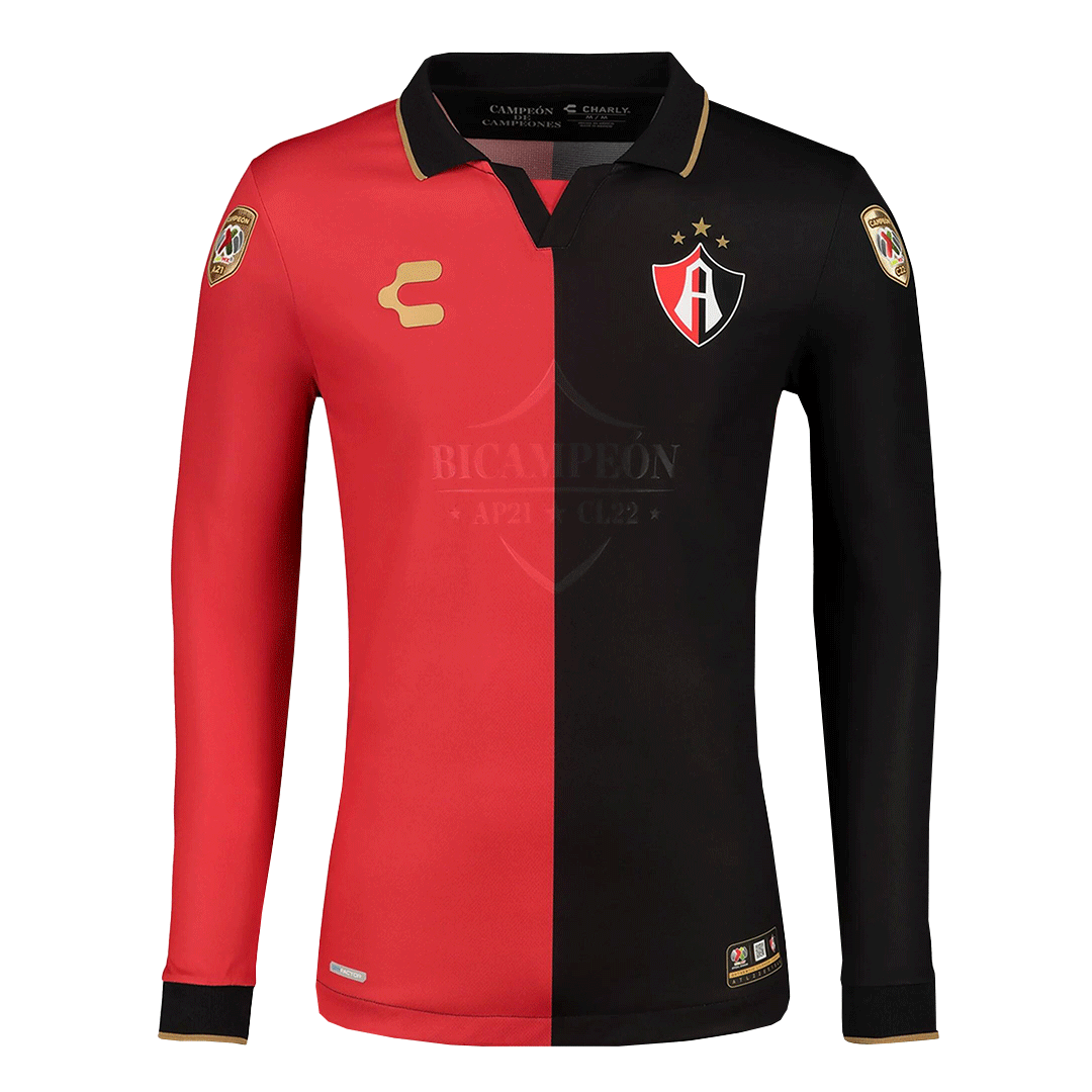09b64a139c5fdcf8e8cdd3fd477b4c57.png Atlas de Guadalajara Long Sleeve Soccer Jersey 2022/23 - Image 1
