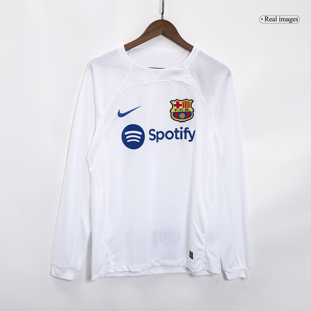 25bf8563ded131c0f1ad58cad69141c9.jpg Barcelona Away Long Sleeve Soccer Jersey 2023/24 - Image 1