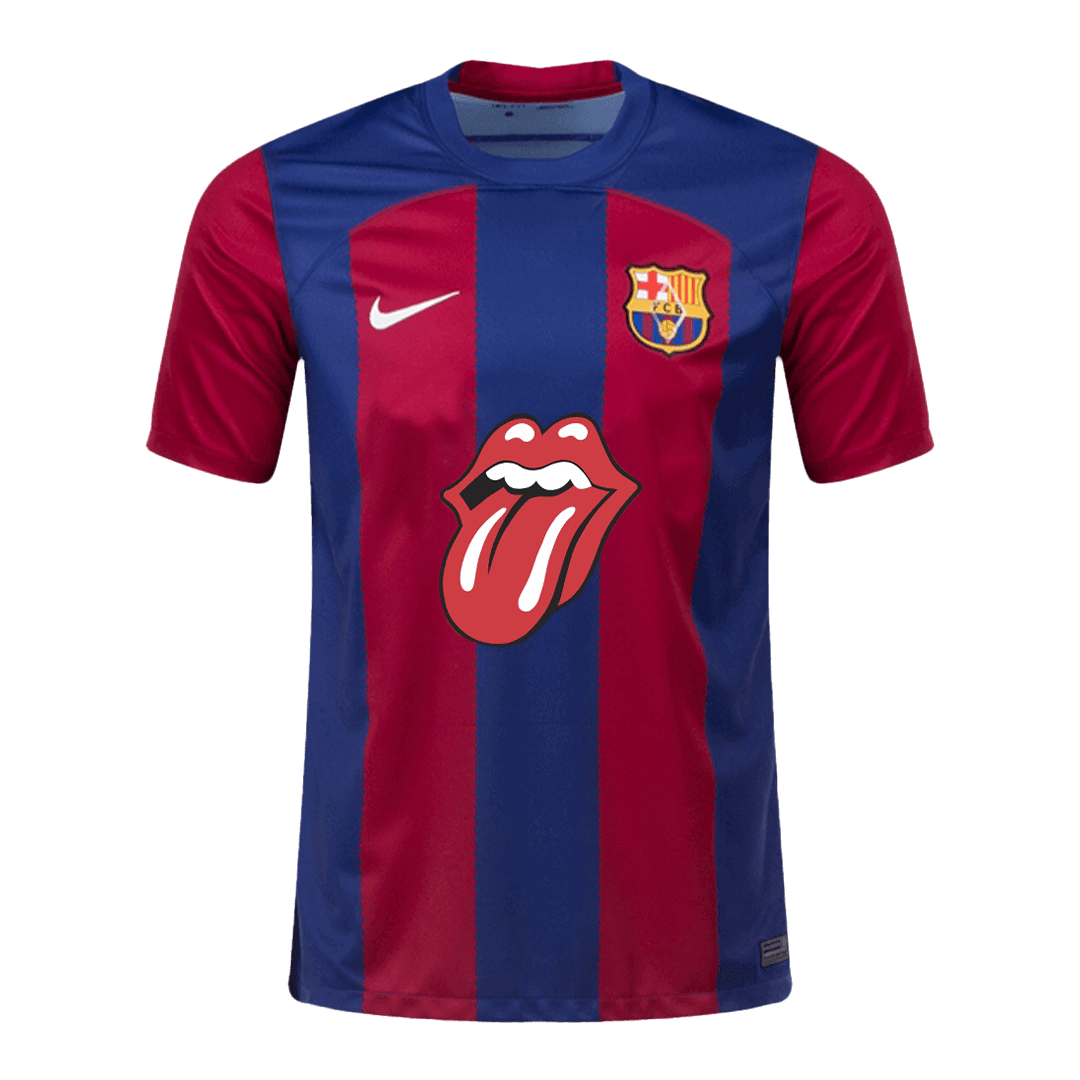 61df2c7742a1d7b73ba66e2df3e564f8.png Barcelona x Rolling Stones Soccer Jersey 2023/24 - Image 1