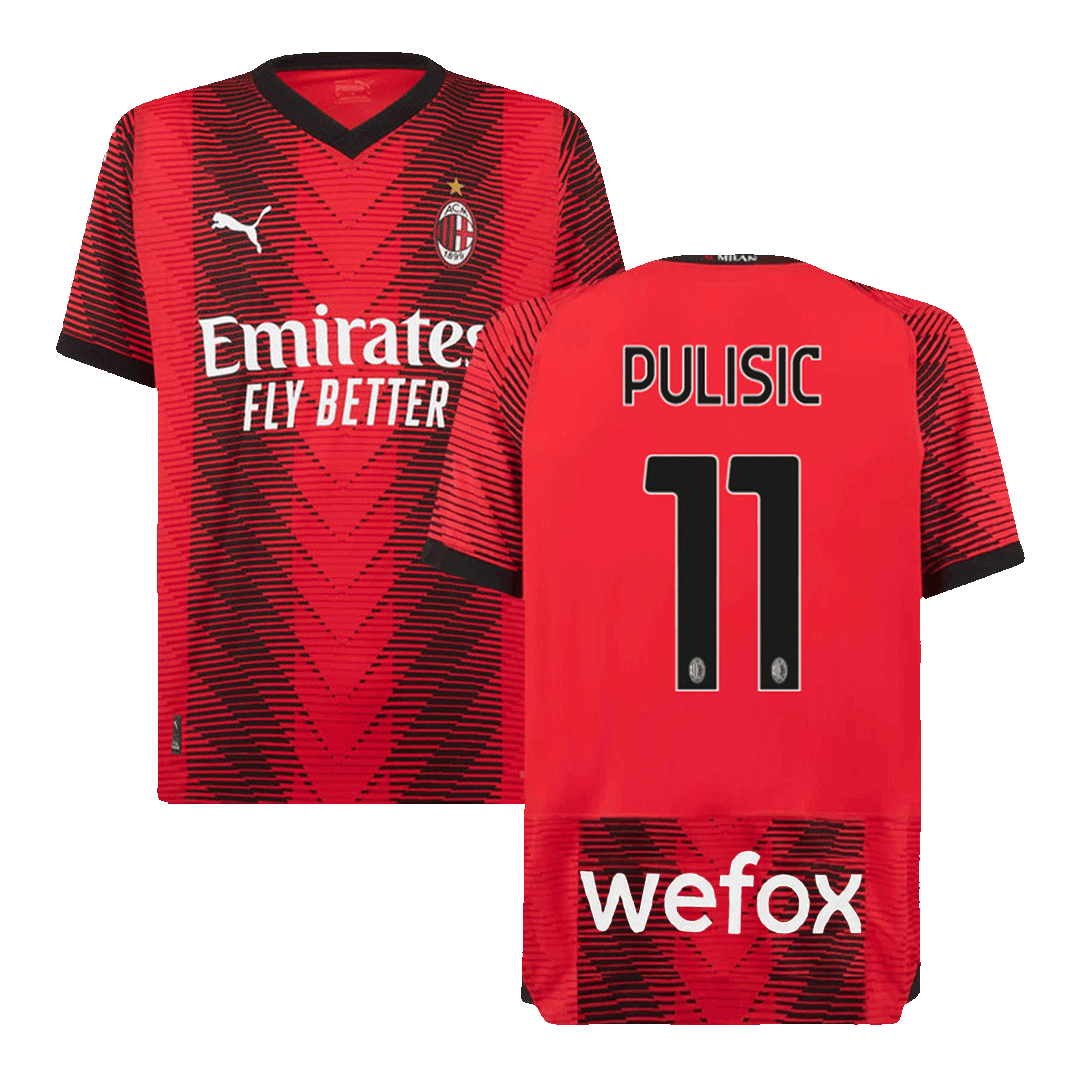 62f749bdeeaaea7578368d69fd4ae0d9.png PULISIC #11 AC Milan Home Authentic Jersey 2023/24 - Image 1