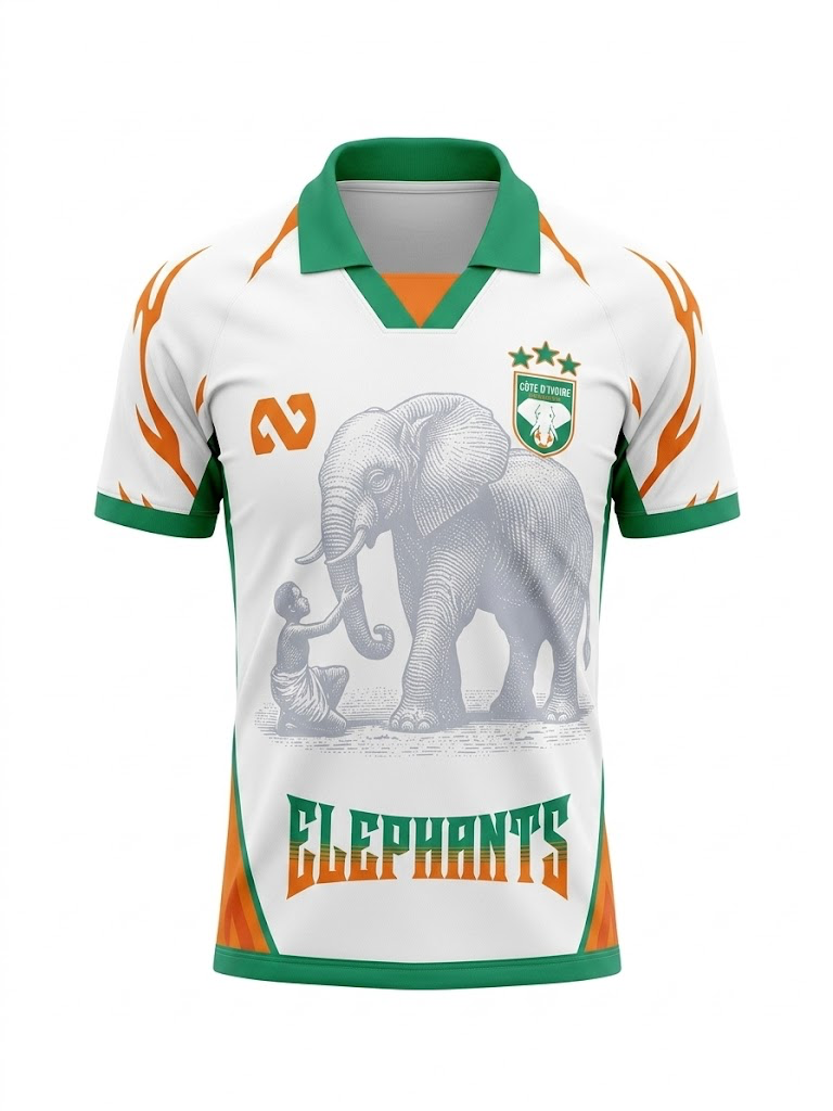 762f2162d93c0e307f514a113e889adf Ivory Coast Jersey Concept White Elephant Player Version 2025/2026 - Image 1