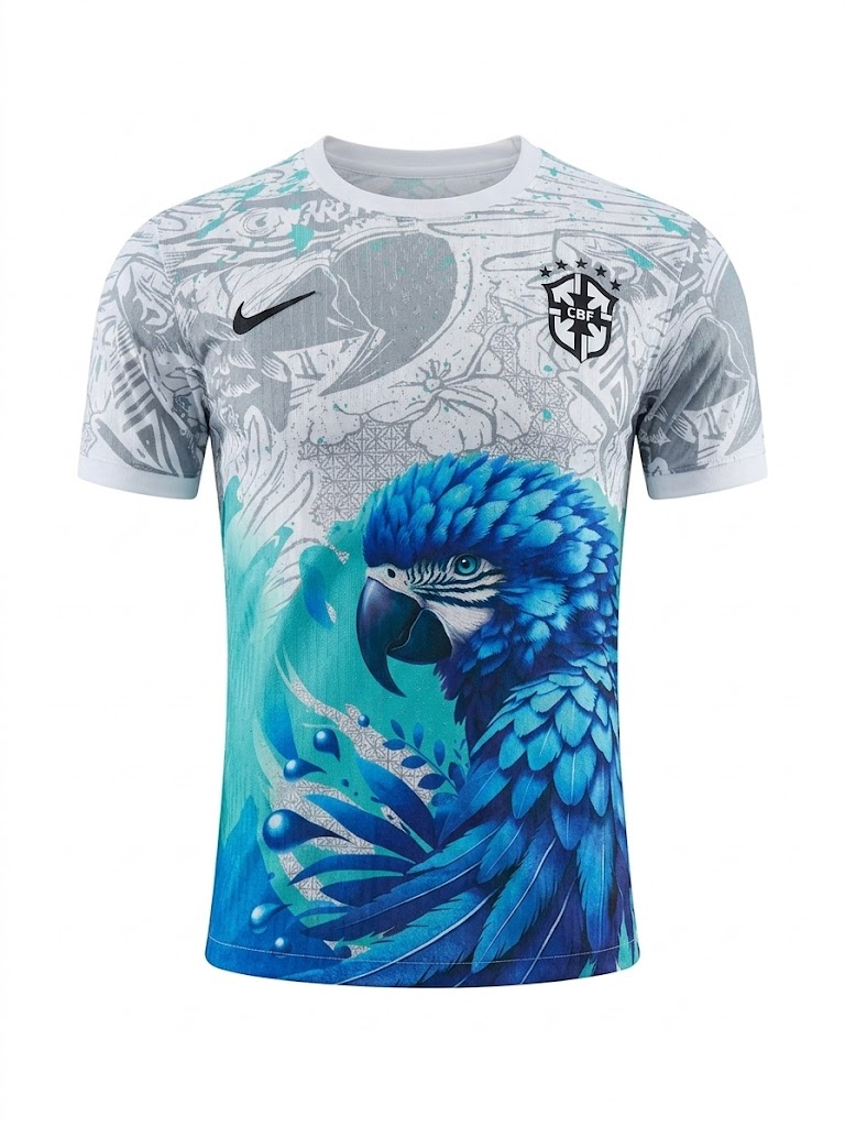 8a8c4ce6b4d562faa46b528f94ffd5da Brazil 25/26 Special Edition Jersey - 'Blue Macaw' - Image 1