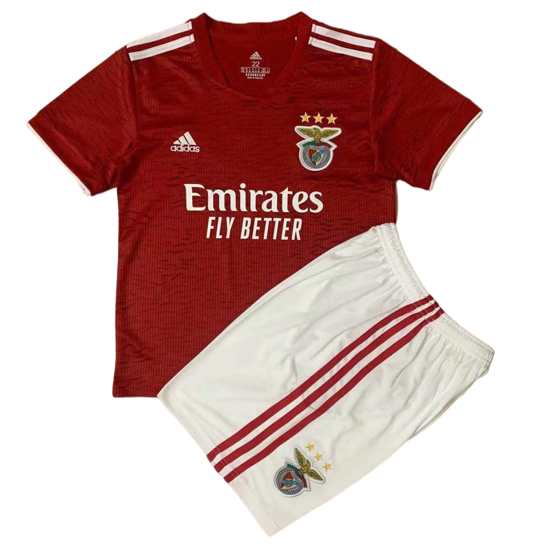 930691c22f3fe3f3eeb734a2cf672b64.png Benfica Home Kids Soccer Jerseys Kit 2021/22 - Image 1