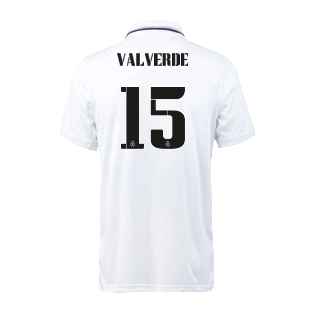 972cf256f39b1eee173a5e04cd1b180b.png VALVERDE #15 Real Madrid Home Jersey 2022/23 - Image 1
