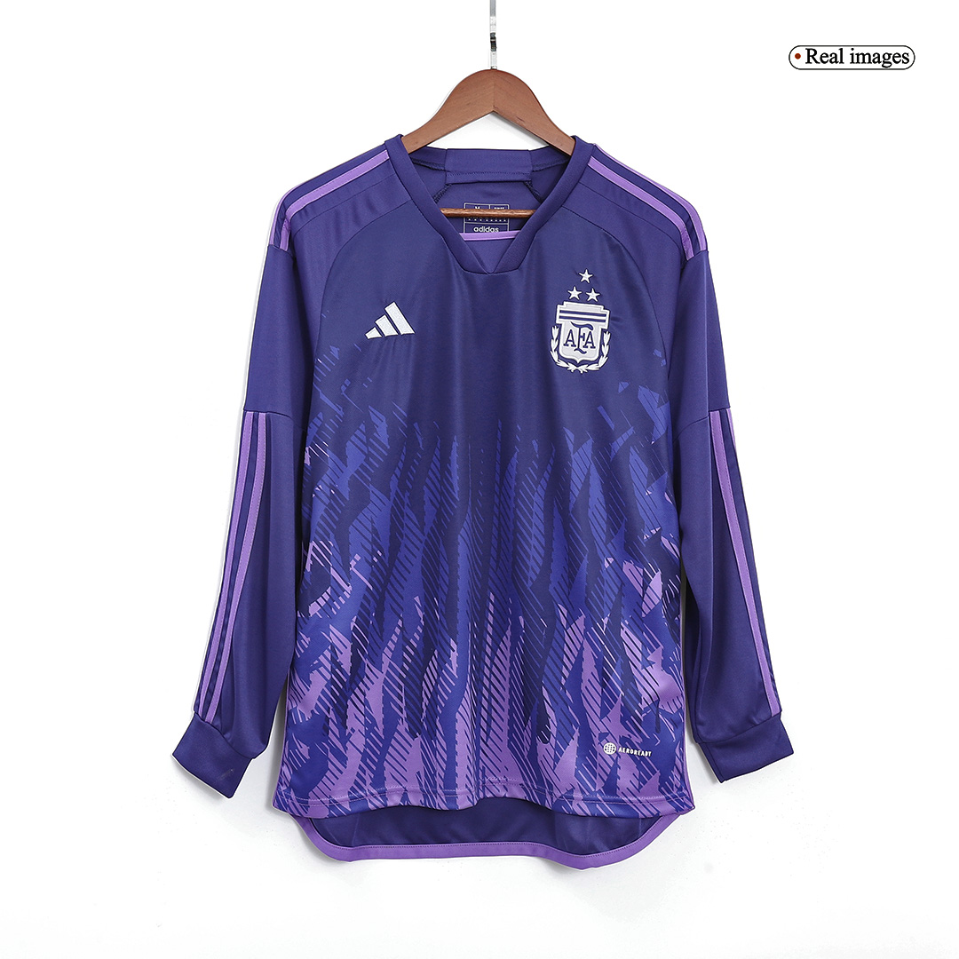 a450df1a44770acb8d3fa4f719243a97.jpg Argentina Away Long Sleeve Soccer Jersey 2022 - Image 1