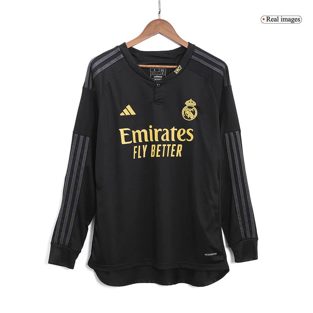 a90f2b7ad681a4b7c79e2c45d0224022.jpg Real Madrid Third Away Long Sleeve Soccer Jersey 2023/24 - Image 1