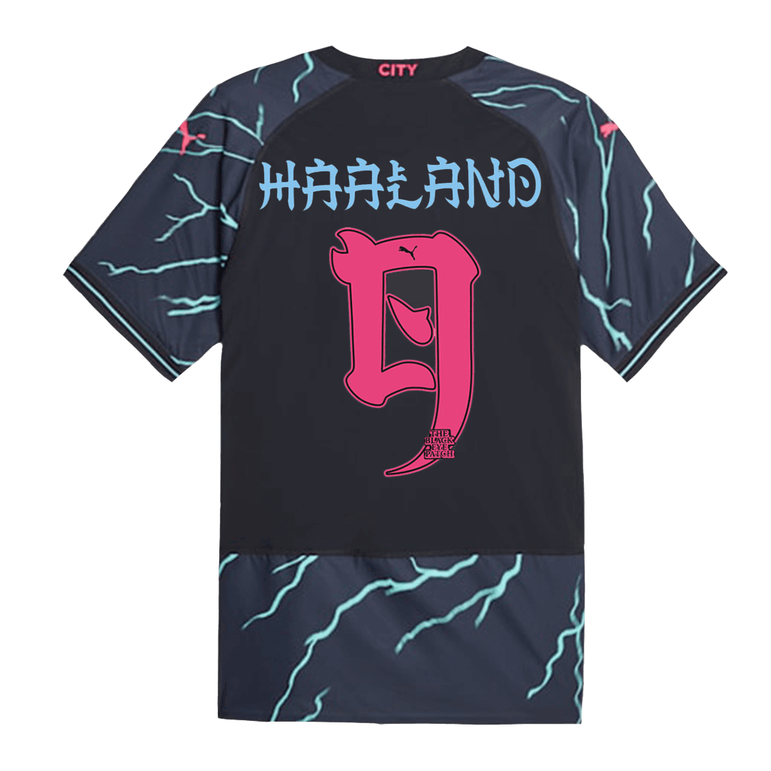 ccff8d22086e3bcf9e19c0d3ceff327a.png HAALAND #9 Manchester City Japanese Tour Printing Third Away Authentic Soccer Jersey 2023/24 - Image 1