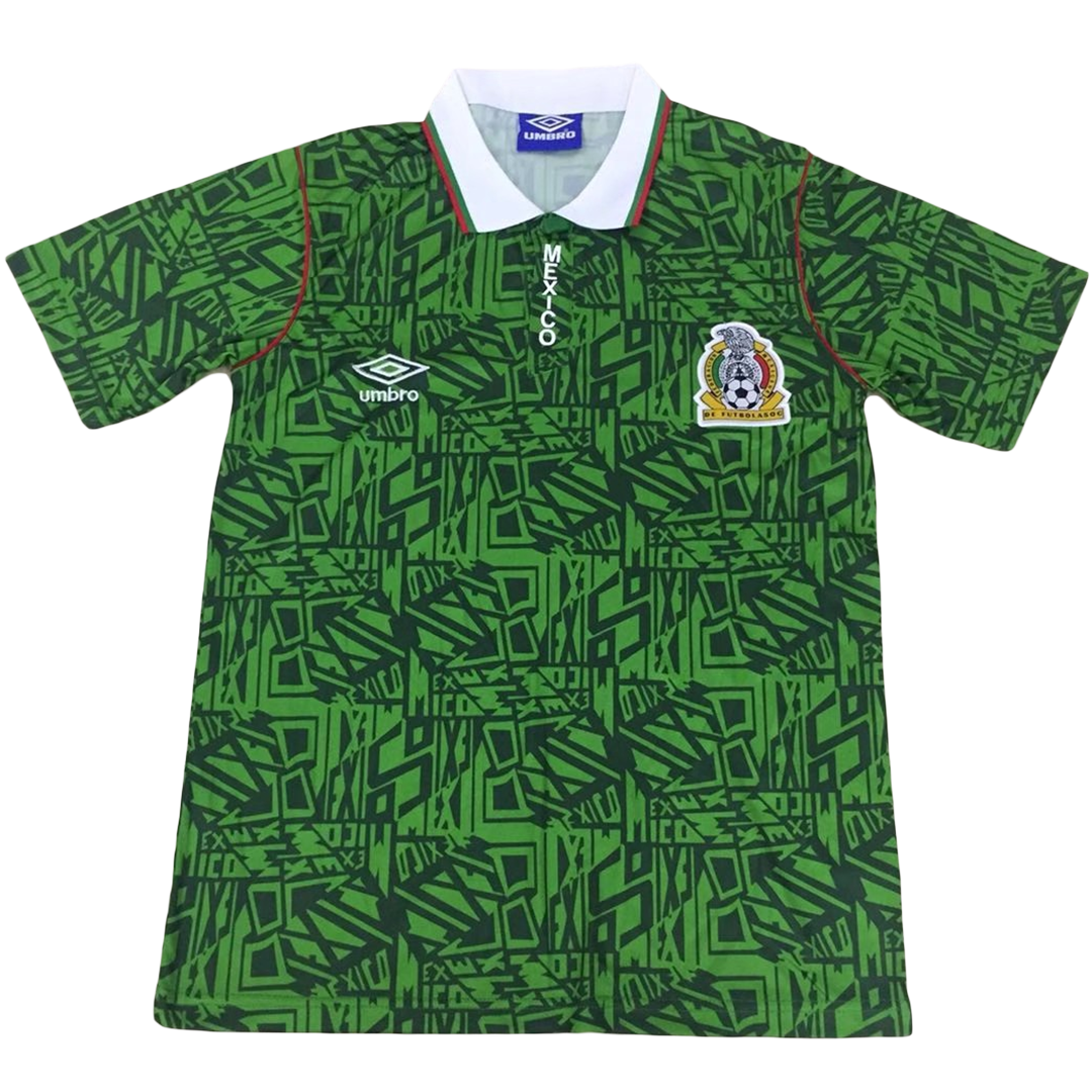 d72585eaa58c7dc302151e563e7ab934.png Vintage Soccer Jersey Mexico Home 1994 - Image 1