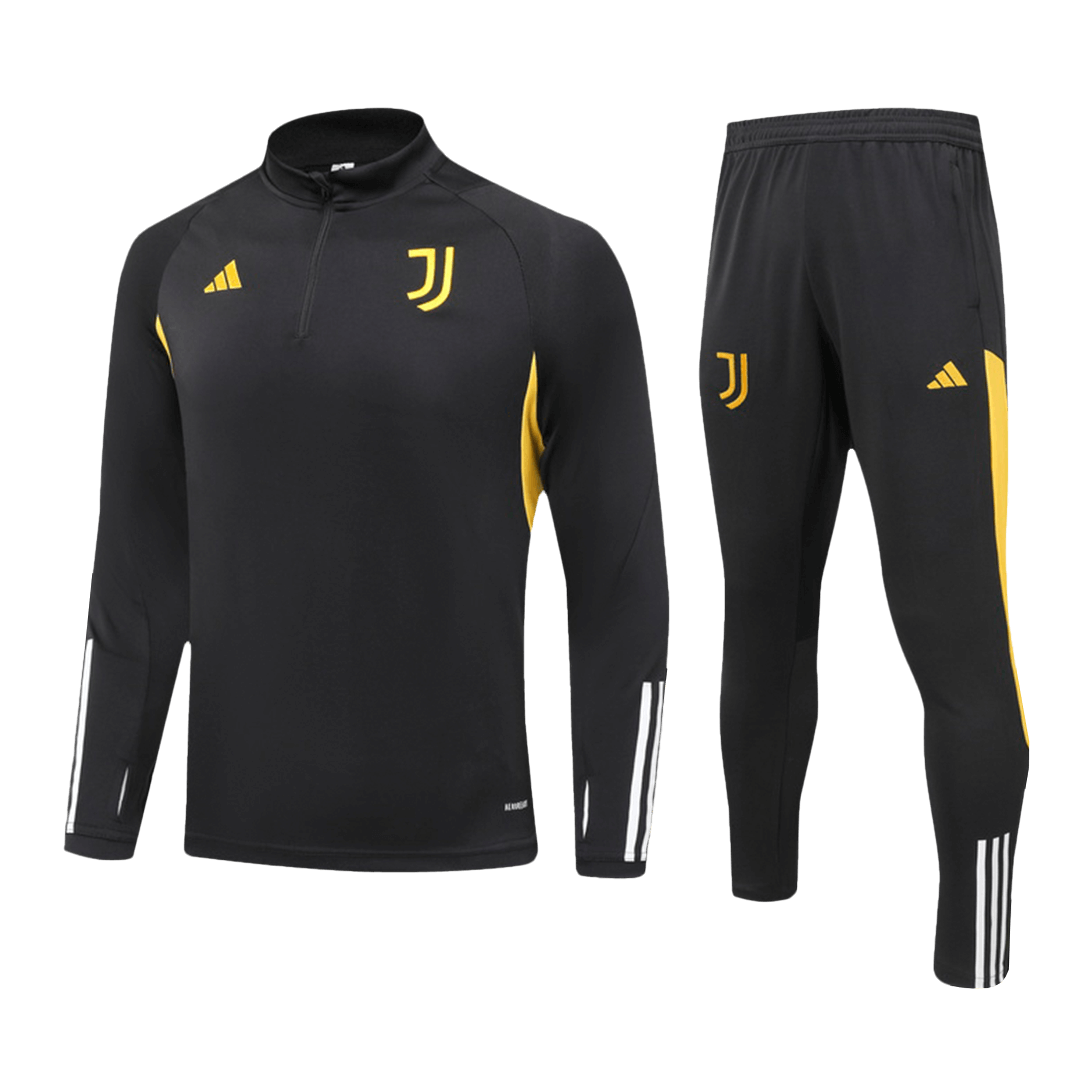 d8dab2e2a3e0e71c6256b362c67865b0.png Juventus 1/4 Zip Tracksuit 2023/24 Kids Black - Image 1