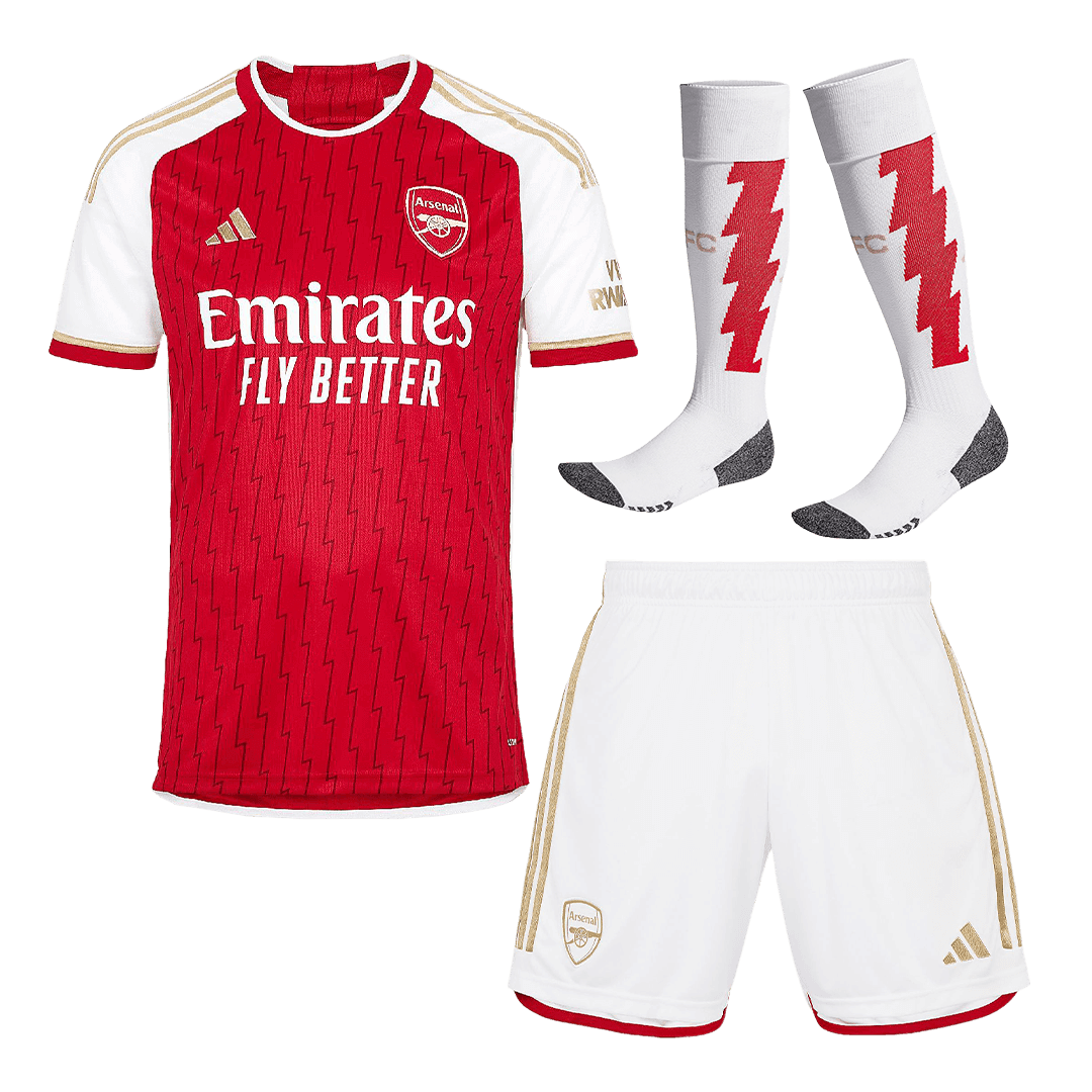 ec6c8337ef075e4144e034e327c6658c.png Arsenal Home Kids Soccer Jerseys Full Kit 2023/24 - Image 1