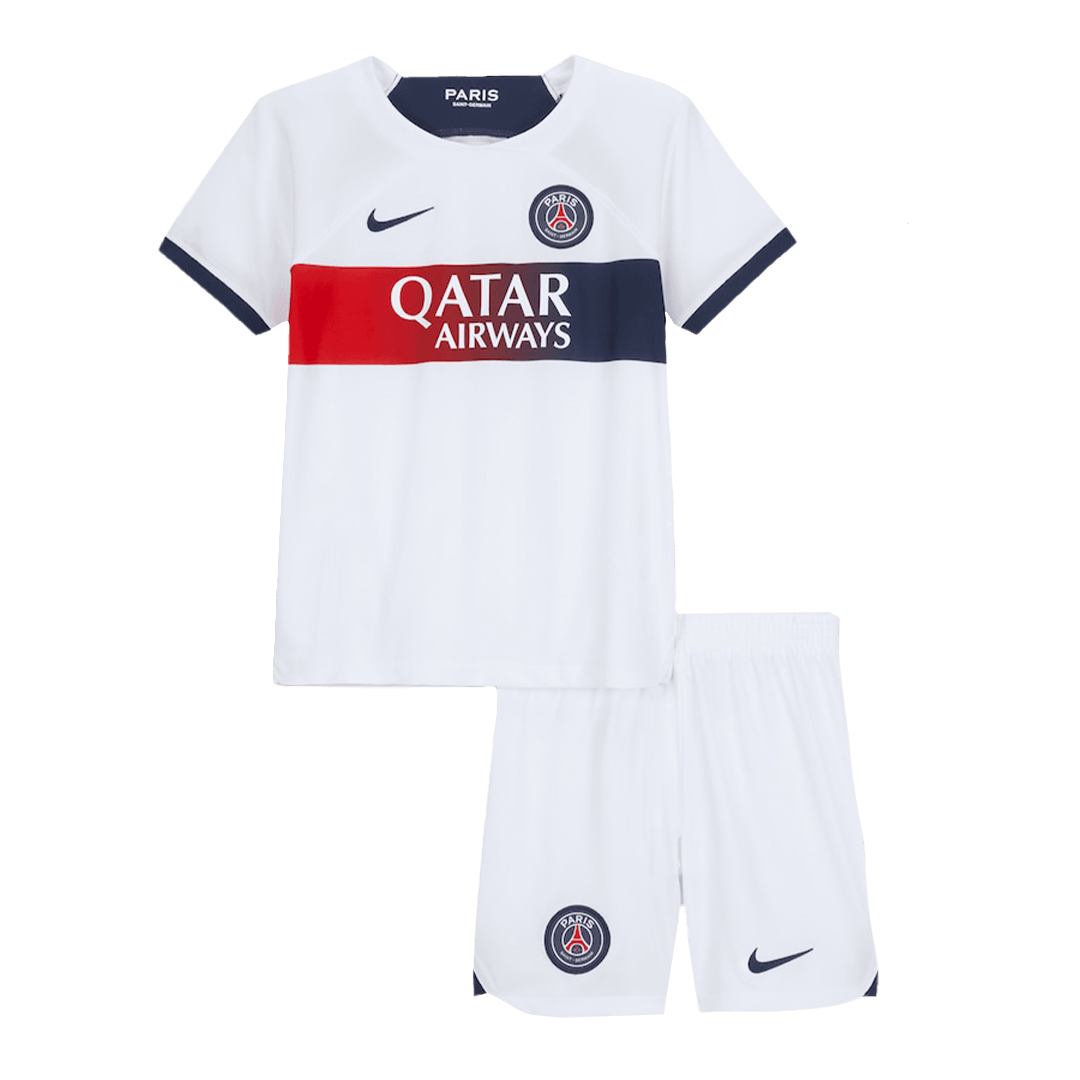 f8589f8aaef0093db158bd789bf5e861.png Kids PSG Away Soccer Jersey 2023/24 - Discount - Image 1