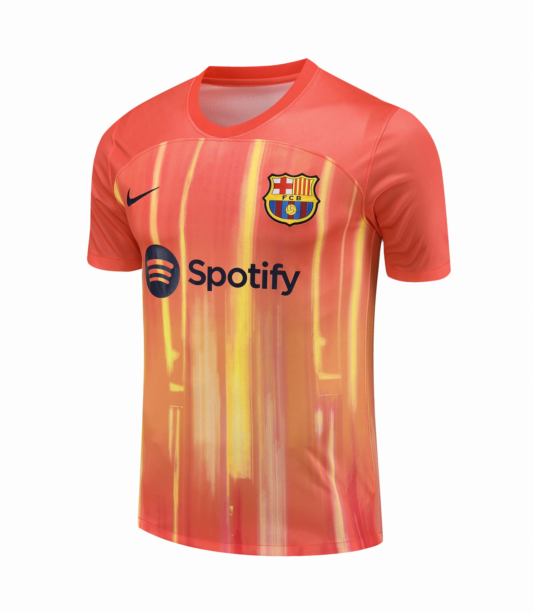 9cf7f980fbcd25f9fae12721f185093b Barcelona Orange and Yellow Sunrise Special Vapor Jersey - Image 1